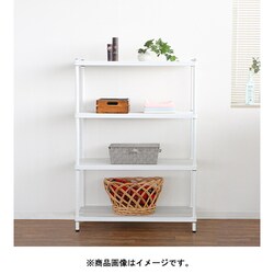 ホワイト 4段メッシュスチールラック 楽天市場】スチールラック 幅44cm 4段 メッシュ 粉体塗装