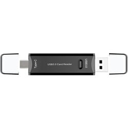 Type-C(USB 3.0) 2in1コネクタ搭載 カードリーダー ブラック FCR-UC4SDBK