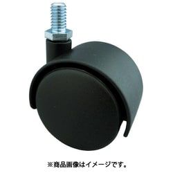 TRUSCO ねじ込み双輪キャスター ナイロン車輪 自在 径40 UNF3/8 TDG40U38