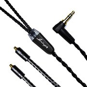 Kilowatt Jet Black MMCX-3.5mmL MMCXコネクター3.5mm3極アンバランスケーブル LNA-KIL/JB-MMCX-35L