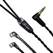 Kilowatt Jet Black qdc-3.5mmL qdc 2pinコネクター3.5mm3極アンバランスケーブル LNA-KIL/JB-UQ2P-35L
