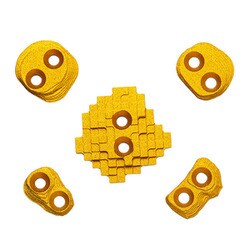 ミニテック スクリューオン フットホールド（5個セット） クライミングホールド イエロー（005） ME13094001