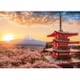 05-1023 春暁の富士山と桜（山梨） [ジグソーパズル 500ピース（完成サイズ:38×53cm）]