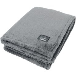 HPNM141-05 毛布 Hyppiness ふんわりなめらか シープボア ニューマイヤー毛布 シングル（140×200cm） ポリエステル100％ 掛け毛布 920g グレー
