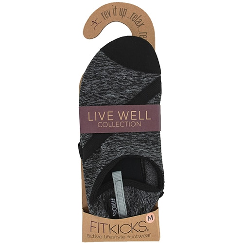 フィットキックスkfk0037 [FITKICKS（フィットキックス） レディース Live Well Black/ブラック Sサイズ（22.0～23.0cm）]Ω