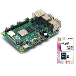 シングルボードコンピュータ ラズベリーパイ4 モデルB / Raspbian インストール済SD付 RASPi4-SDST