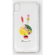 Zoo Clear Moon Rabbit iPhone XR ケース [MAKIYOKI Real Fruit Smartphone case]