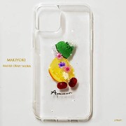 Zoo Clear Love Bear iPhone 11 ケース [MAKIYOKI Real Fruit Smartphone case]