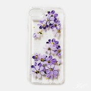 LOVELY Purple iPhone 8 / iPhone 7 / iPhone 6s / iPhone 6 ケース [MAKIYOKI Hand painting smartphone case]