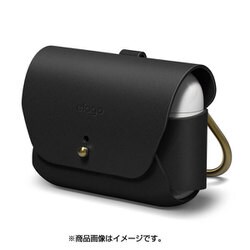 AirPods Pro 用レザーケース ブラック EL_APPCSGLLC_BK
