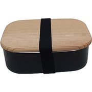HANAKO 木蓋つきフードボックス ステンレス M/黒