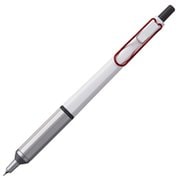 油性ボールペン JETSTREAM EDGE(ジェットストリーム エッジ) 0.28mm ノック式 超極細 ポイントチップ搭載 インク色:黒 本体色:ホワイトレッド SXN100328W.15