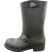 レディース エンジニアレインシューズ ブラック 38サイズ 23.5~24.0cm EU-6013 BK BRUSHED 38