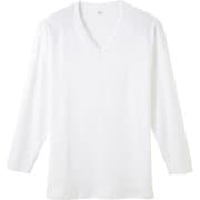 YV0709 Vネック 9分袖 シャツ ホワイト LL [YG（ワイジー） ダブルホット Vネック9分袖シャツ メンズ]