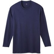YV0708 9分袖 シャツ ネービーブルー M [YG（ワイジー） ダブルホット クルーネック9分袖シャツ メンズ]