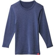 MH0708A ロングスリーブシャツ ネービー 杢 L [HOTMAGIC（ホットマジック） 凄く暖か ロングスリーブシャツ メンズ]