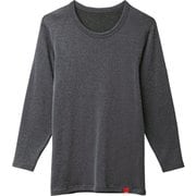 MH0708A ロングスリーブシャツ ブラック 杢 M [HOTMAGIC（ホットマジック） 凄く暖か ロングスリーブシャツ メンズ]