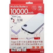モバイルバッテリー 10000mAh/18W/充電用アダプタ同梱 ホワイト ヨドバシカメラ限定モデル LU2CP100-P18CCWH