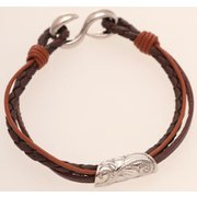 Mチューブレザー ブレスレット A.BROWN 4CSZ7206