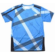NB HANZO グラフィックショートスリーブ Tシャツ AMT01205 VSB ビジョンブルー Mサイズ [ランニングシャツ メンズ]