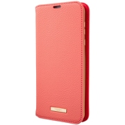 AQUOS sense3 plus 用 ケース Shrink PU Leather Book Case Coral Pink