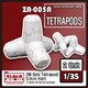 ZA-005A 現用 テトラポッドセット 2個入り [1/35スケール レジンキット]