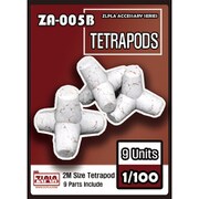 ZA-005B 現用 テトラポッドセット 9個入り [1/100スケール レジンキット]