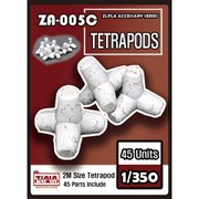 ZA-005C 現用 テトラポッドセット 45個入り [1/350スケール レジンキット]