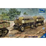 RC35041 独・HF.7鋼製トレーラー・2台連結・レジンパーツ付 [1/35スケール プラモデル]