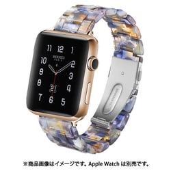 AW-TORT44-BL [Apple Watch 44mm 用 べっ甲ベルト ブルー]