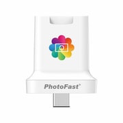 スマートフォン 周辺ストレージ ホワイト PHOTOCUBEC