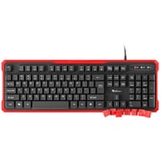 ゲーミングキーボード メンブレン アンチスピル 抗水機能つき UK配列 Rhod110