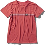 ショートスリーブボックスロゴラインティー S/S Box Logo Line Tee NTW32086 (SR)サンベイクドレッド Lサイズ [アウトドア カットソー レディース]