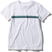 ショートスリーブボックスロゴラインティー S/S Box Logo Line Tee NTW32086 (W)ホワイト Lサイズ [アウトドア カットソー レディース]