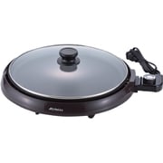 ホットプレート 電気ホットプレート 丸型 ヒーター式 プレート1枚 直径32cm 温度調節器付き ガラス蓋付き AHP36G-T