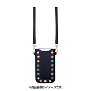 16756 [IPHORIA スマートフォン用 ポーチ Black & Colorful Pearls]