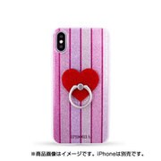 16883 [IPHORIA iPhone X/XS 用 ケース Red Heart with Glitter Stripes]