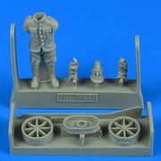 ARB480218 WW.I ドイツ軍/ オーストリア・ハンガリー軍 航空機整備兵w/台車 [1/48スケール レジンパーツ]