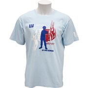 X513-823 12 僕のヒーローアカデミア Tシャツ 轟焦凍 サックス Mサイズ [キャラクターグッズ]