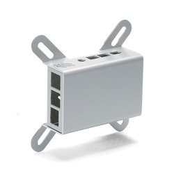 RPI型 Raspberry Pi 4B専用アルミケース 壁付フランジ付 RPI-4B-1F