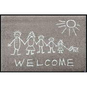 A034A 玄関マット Welcome Sunny Side beige 50x75cm AB00395