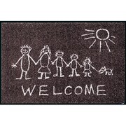 A035A 玄関マット Welcome Sunny Side brown 50x75cm AB00396