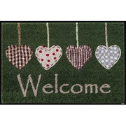 AB00398 [A099A 玄関マット Cottage Hearts moss green 50x75cm]