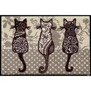 G029A 玄関マット Katzenbande beige 50x75cm AB00407