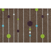 K030A 玄関マット Circles on Lines Brown 50x75cm AB00432