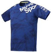 ジャガードグラフィックTシャツ DMMPJA63 NV Sサイズ [フィットネス メンズ]