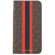 MICHAEL KORS - Folio Case Red Stripe with Charm for iPhone X / iPhone XS MKRDSFLIP1858
