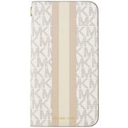 MICHAEL KORS - Folio Case Beige Pink Stripe with Charm for iPhone 11 Pro MKBPSFLIP1958
