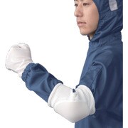 1-9718-02 [AS クリーンルーム用サポーター肘あて 白 M]