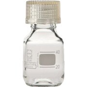 2-035-01 [ねじ口瓶丸型白 透明キャップ付50ml]